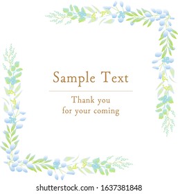 botanical light blue and light green elegant frames,vector illustration