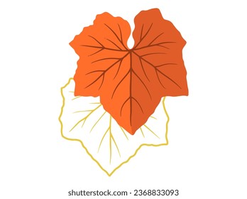 Botanical Line Art Abstract Leaf Illustration