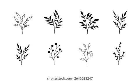 Botanical Line Art floral flower