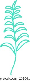 ilustración de vector de arte de línea botánica