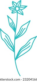 ilustración de vector de arte de línea botánica