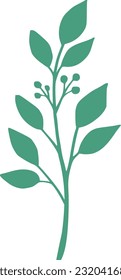 botanical line art vector illustration