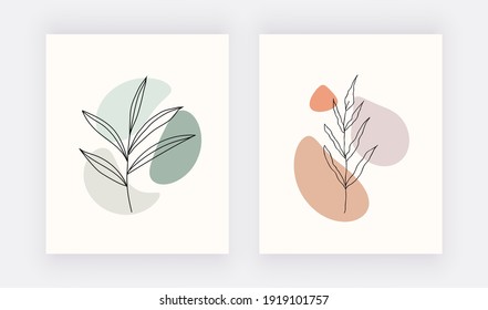 Set Contemporary Art Posters Pastel Colors Stock Vector (Royalty Free ...