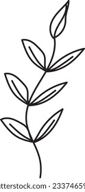 Botanical Lineart Clipart Wildflowers Clipart Floral Line Art Pencil Drawing Herbs Illustrations Minimalist Bouquets Wreath Leaves Flowers
