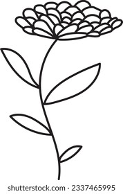 Botanical Lineart Clipart Wildflowers Clipart Floral Line Art Pencil Drawing Herbs Illustrations Minimalist Bouquets Wreath Leaves Flowers
