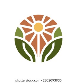Abstrakter Vektorgrafik des botanischen Logos
