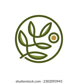 Botanical Logo Abstract Illustration Vector