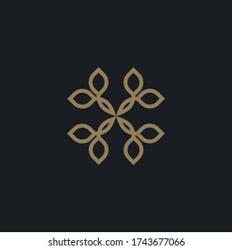 botanical logo, abstract letter y logo 