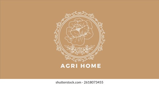 botanical logo design for branding or nature idea	