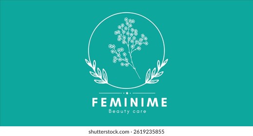 botanical logo design for branding or nature idea	