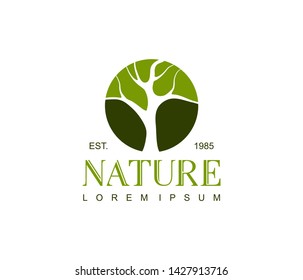 Botanical logo design concept. Universal nature logo.