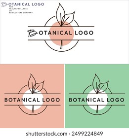 Botanical logo design for a floral company or a wellness company whos works for physical wellness and also a natural products making company and also could be used for a agriculture company whos works