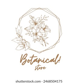 botanical logo design for graphic designer or flower store