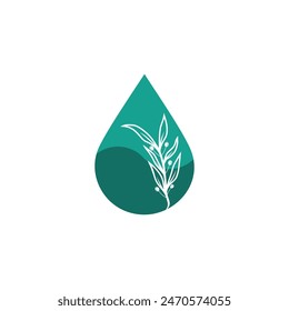 Botanical logo design vector with creative flower concept