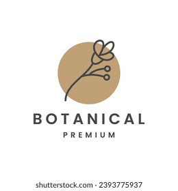 botanical logo design vector graphic idea creative