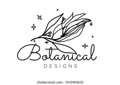 Botanical Logo Frame to be used for minimal choice