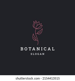 Icono de logotipo botánico plantilla de diseño ilustración vectorial