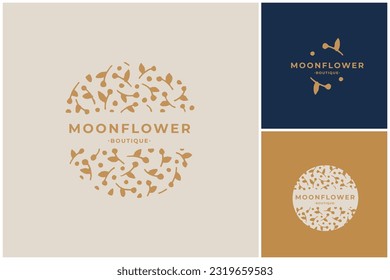 Botanical logo kit, Premade logo design, Handdrawn logotype, Floral design, Branding kit, Minimal emblem, Minimalistic sign, Leaf logo, Twigs, Branch, Logo pack, Template pack