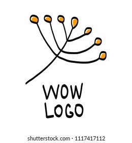 Botanical logo in minimalistic style