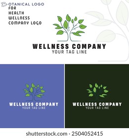 botanical logo for natural based health, beauty of wellness related products for a company banding or want to create modern logo for your business