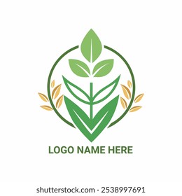 Vector del logotipo botánico para los Productos herbarios