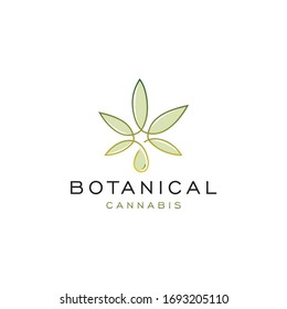 Botanical logo vector icon illustration