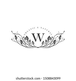 botanical logo in vector illustration