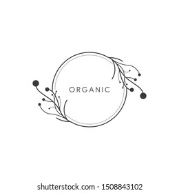 botanical logo in vector illustration
