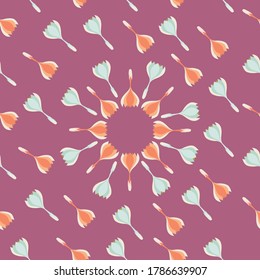 Ilustración vectorial sin fisuras de la flor de loto botánico.