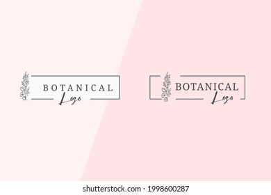 Botanical minimalist floral logo pack