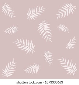 Botanical minimalist pattern. Vector floral background in a trendy minimalistic  style