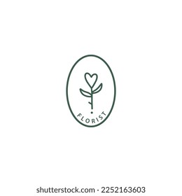 Botanical Minimalistic, Feminine Logos with Organic Plant Elements. Vector illustration