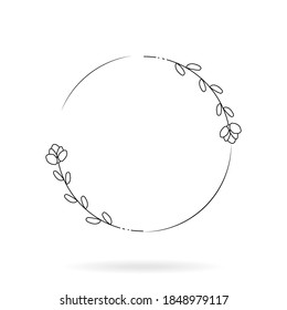 botanical monogram design decoration frame ornament flower.