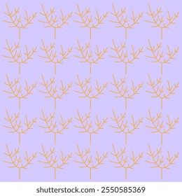 Botanical Natural Christmas Design Elements on Purple