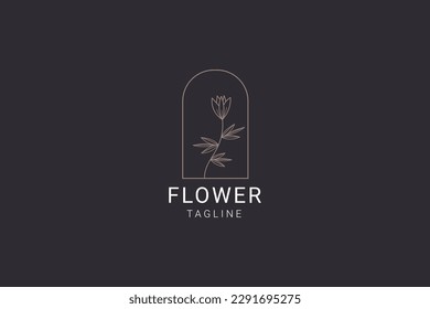 botanical natural leaf logo vector icon illustration
