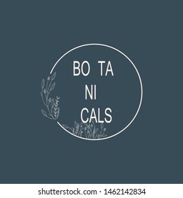 Botanical nature in circle vector