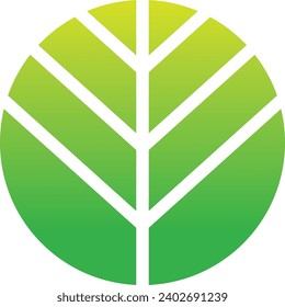 Botanical nature icon set. Modern tree logos. Plant symbols.