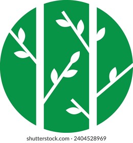 Botanical nature icon set. Modern tree logos. Plant symbols	
