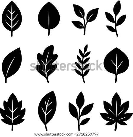 Botanical Nature Leaf Icon Collection