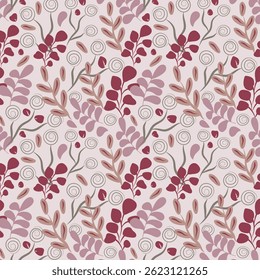 Botanical organic shapes seamless vector