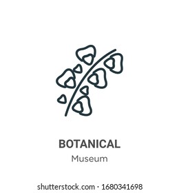 Botanical outline vector icon. Thin line black botanical icon, flat vector simple element illustration from editable museum concept isolated stroke on white background