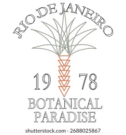 ilustração do paraíso botânico gráfico vetorial