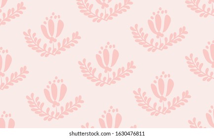 Botanical pastel pattern. Graphic design for background, card, banner, poster, cover, invitation, placard, header or brochure. Vector illustration