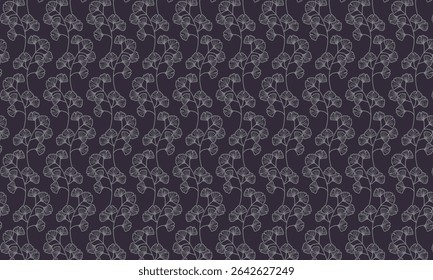 Botanical pattern with branches vector seamless ornament for textile, fabric, interior, ceramic, wallpaper, paper decoration