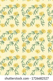 Botanical Pattern Illustration Background Art. seamless pattern. botanical illustration. botanical wallpaper. botanical vector. illustration
