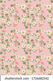 Botanical Pattern Illustration Background Art. seamless pattern. botanical illustration. botanical wallpaper. botanical vector. illustration
