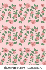 Botanical Pattern Illustration Background Art. seamless pattern. botanical illustration. botanical wallpaper. botanical vector. illustration
