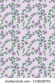 Botanical Pattern Illustration Background Art. seamless pattern. botanical illustration. botanical wallpaper. botanical vector. illustration
