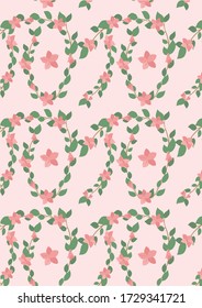 Botanical Pattern Illustration Background Art. seamless pattern. botanical illustration. botanical wallpaper. botanical vector. illustration
