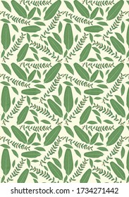 Botanisches Muster Illustration Hintergrund Kunst. botanische Illustration. botanische Tapete. botanischer Vektor. Darstellung
